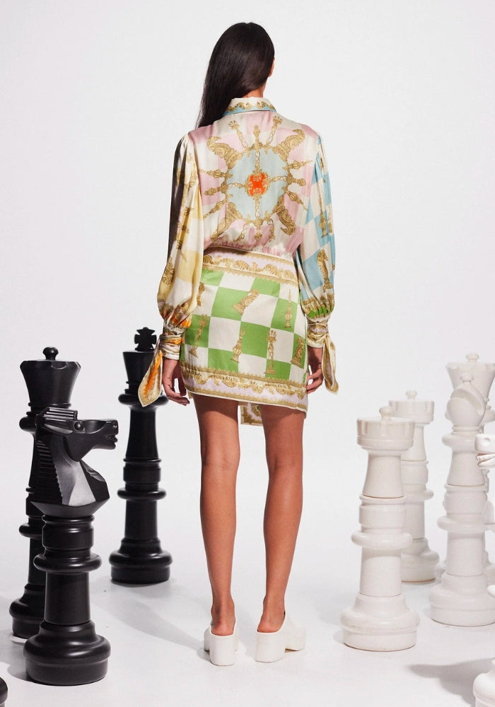ALEMAIS Checkmate Mini Dress