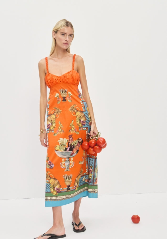 ALEMAIS Rocco Midi Dress – White Bohemian