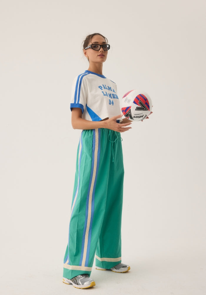 ARAMINTA JAMES La Mer Stripe Pant Jade Green