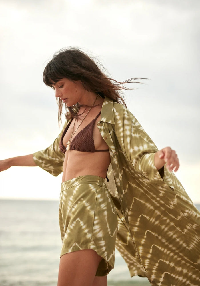 LILYA Harvest Short Celestial Tie Dye - Matcha