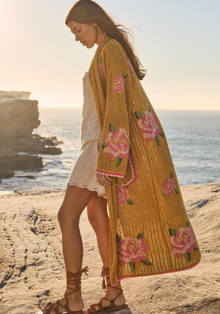 SPELL Coastal Granny Maxi Cardigan