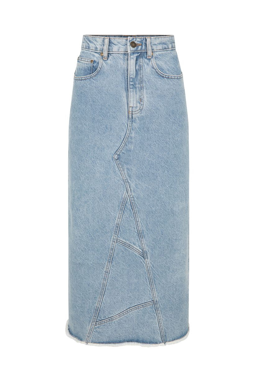 Eve Denim Skirt- Sun Washed Blue