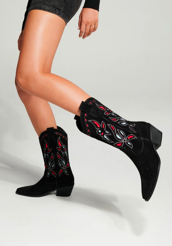 THERAPY Miley Cowboy Boot Black