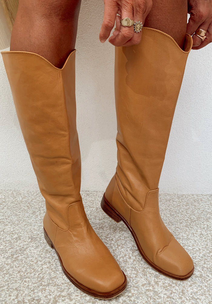 CABO GYPSY Leather Byron Tall Boot - Tan