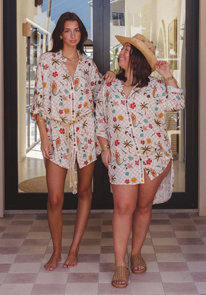 CABO SUMMER STATE OF MIND Summer Club Shirt Dress