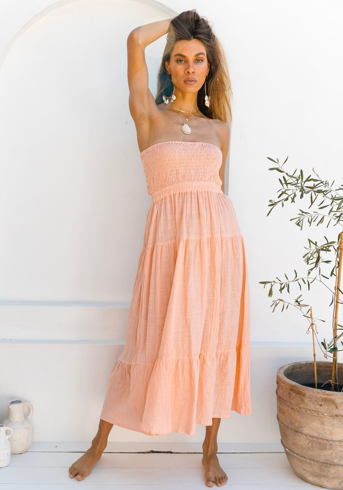 Leilani Cutout Dress - Grapefruit