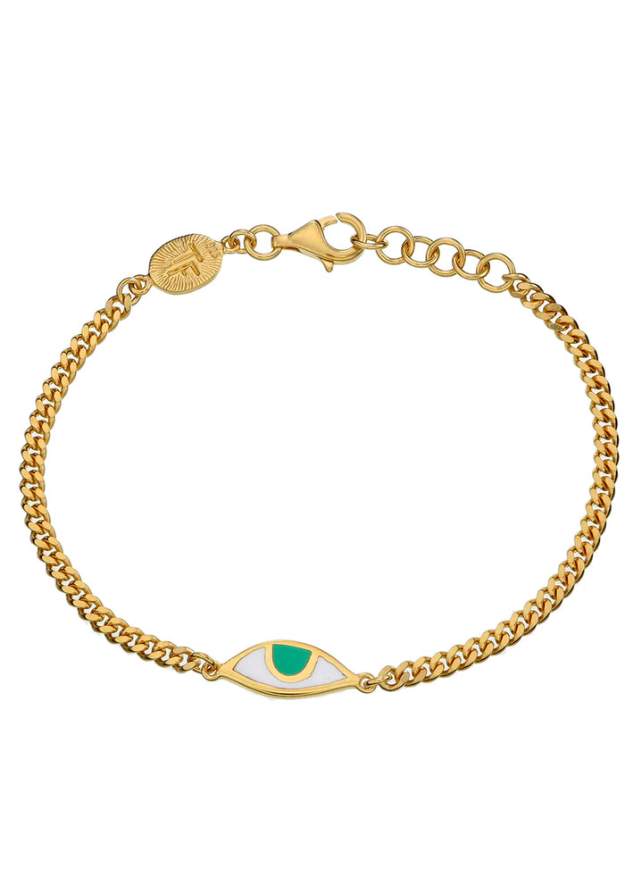 Eye Protection Chain Bracelet- Green