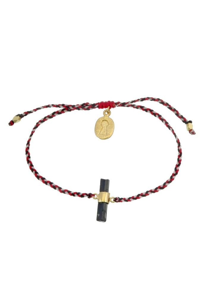 Tiger frame Tridatu Bracelet-Black tourmaline