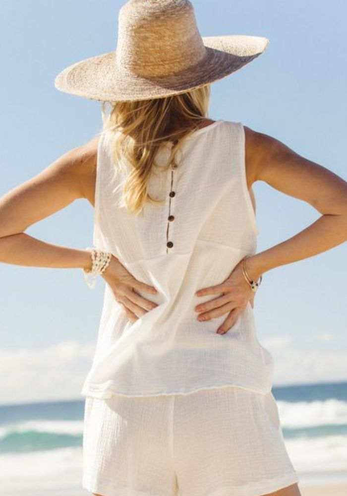 St Barts Tank - White