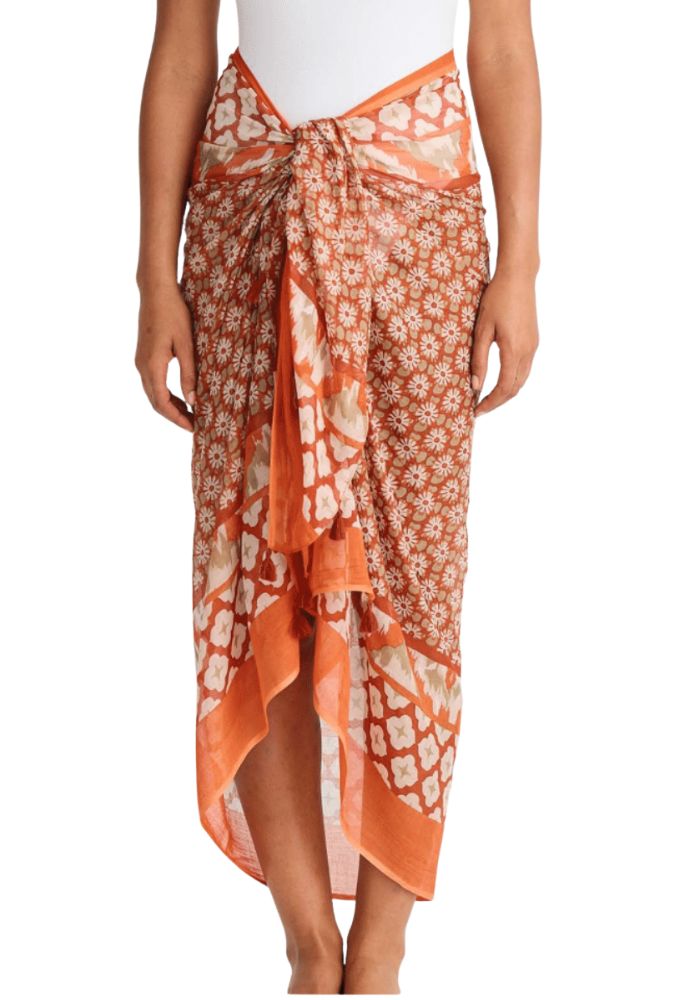 Stella Sarong Scarf - Rust