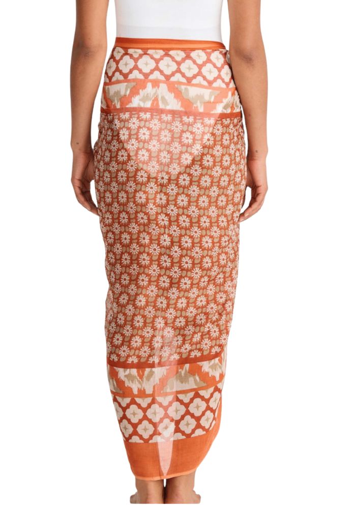 Stella Sarong Scarf - Rust