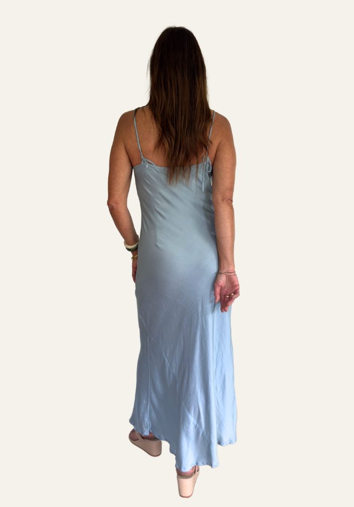 Marilyn Silk Linen Slip - Dove