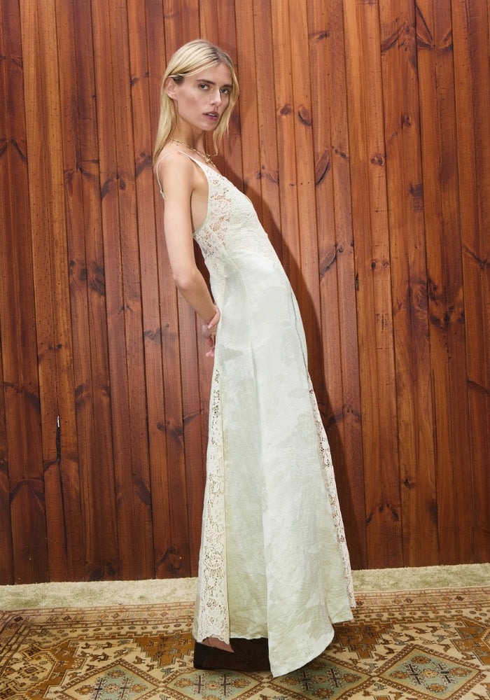 ALEMAIS Apollonia Pistachio Slip Dress