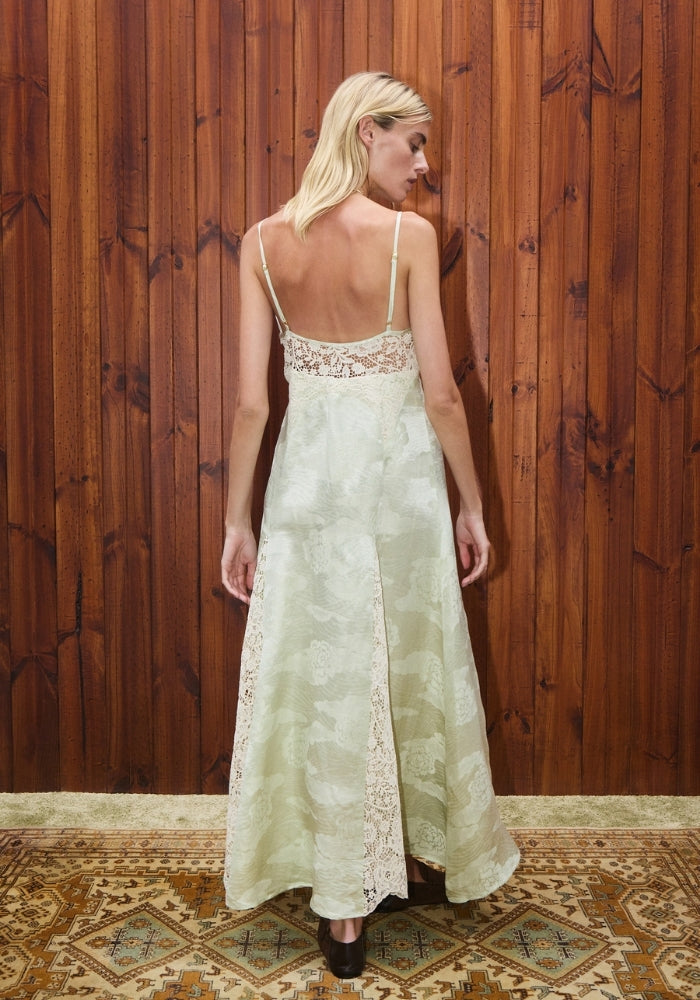 ALEMAIS Apollonia Pistachio Slip Dress