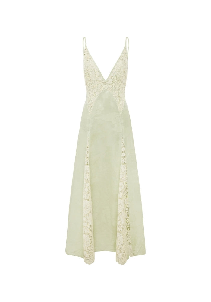 ALEMAIS Apollonia Pistachio Slip Dress