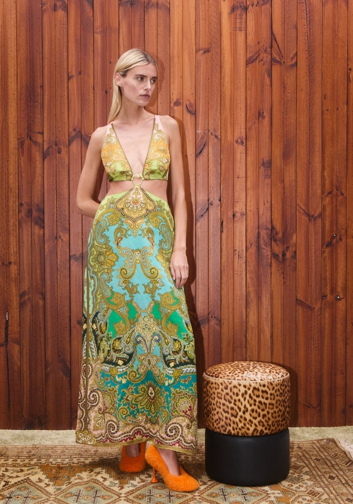 ALEMAIS Clemenza Cut Out Midi Dress