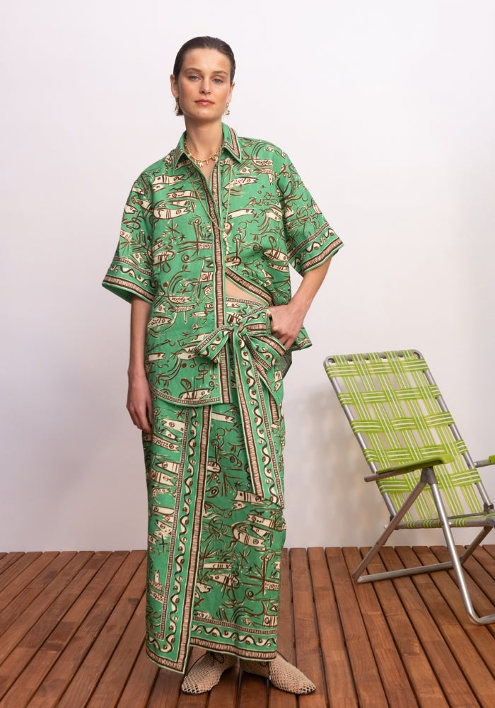ALEMAIS Fish Sticks Sarong Skirt
