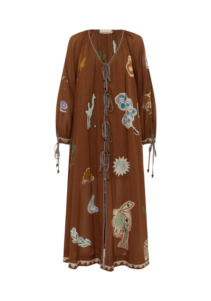 ALEMAIS Laurence Tie Front Shirtdress