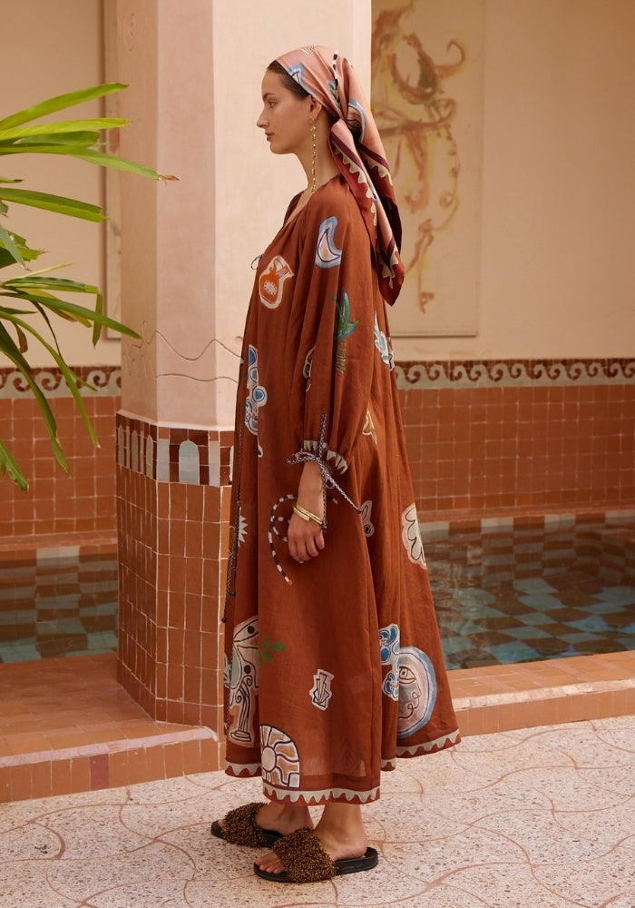 ALEMAIS Laurence Tie Front Shirtdress