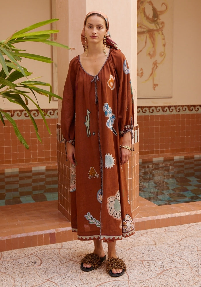 ALEMAIS Laurence Tie Front Shirtdress