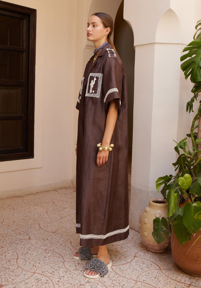 ALEMAIS Leandra Corded Relaxed Shirtdress