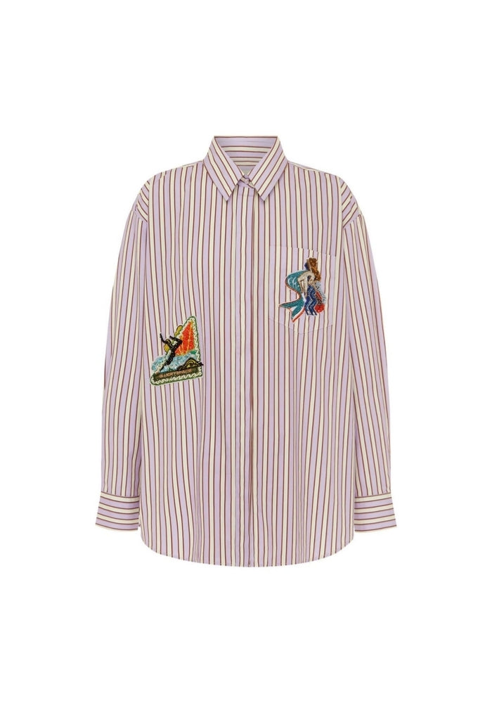 ALEMAIS Lucky Paced Embellished Shirt 