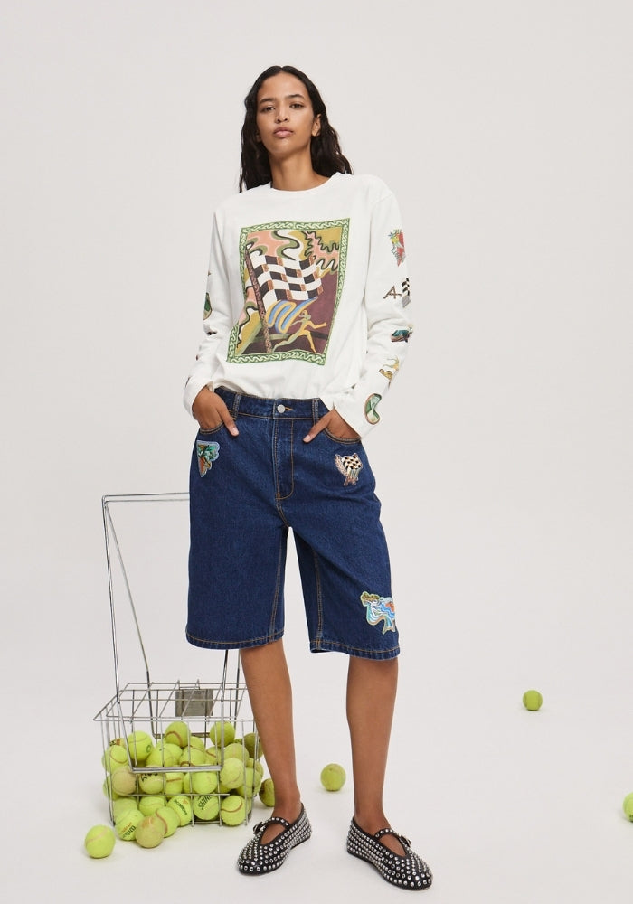 ALEMAIS Lucky Pace Long Sleeve Logo Tee