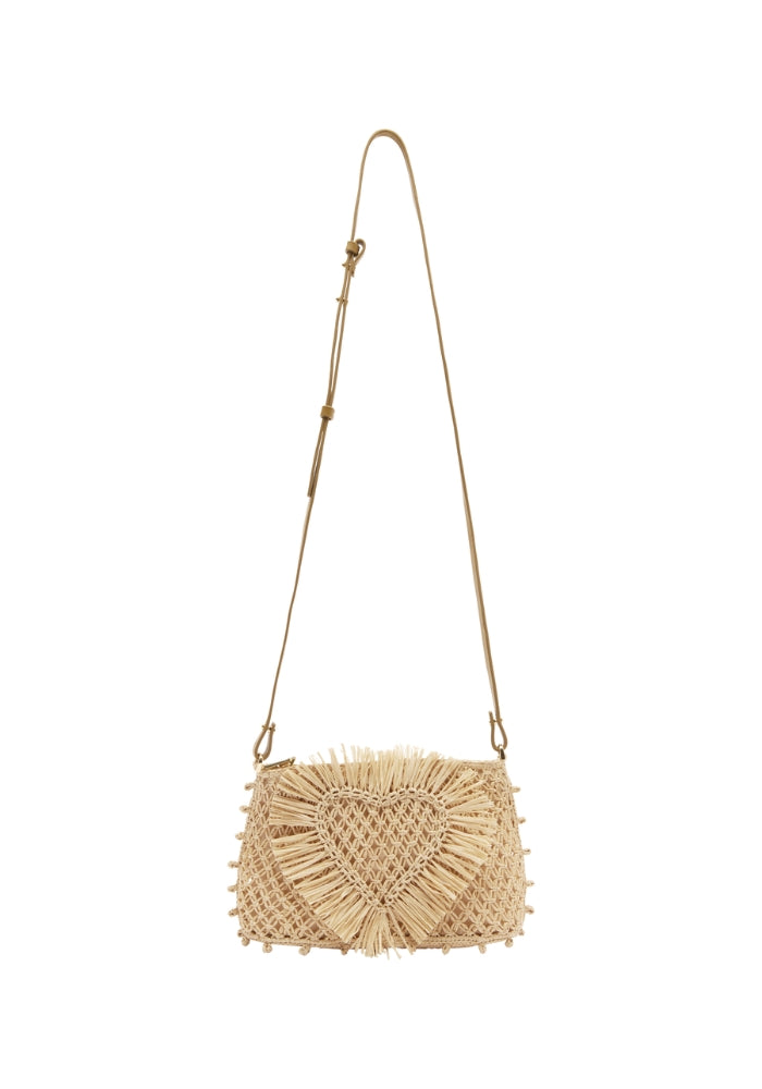 ALEMAIS Raffia Macrame Clutch 