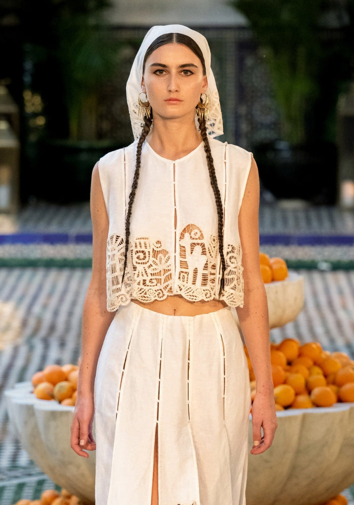 ALEMAIS Rosemary Embroidered Top