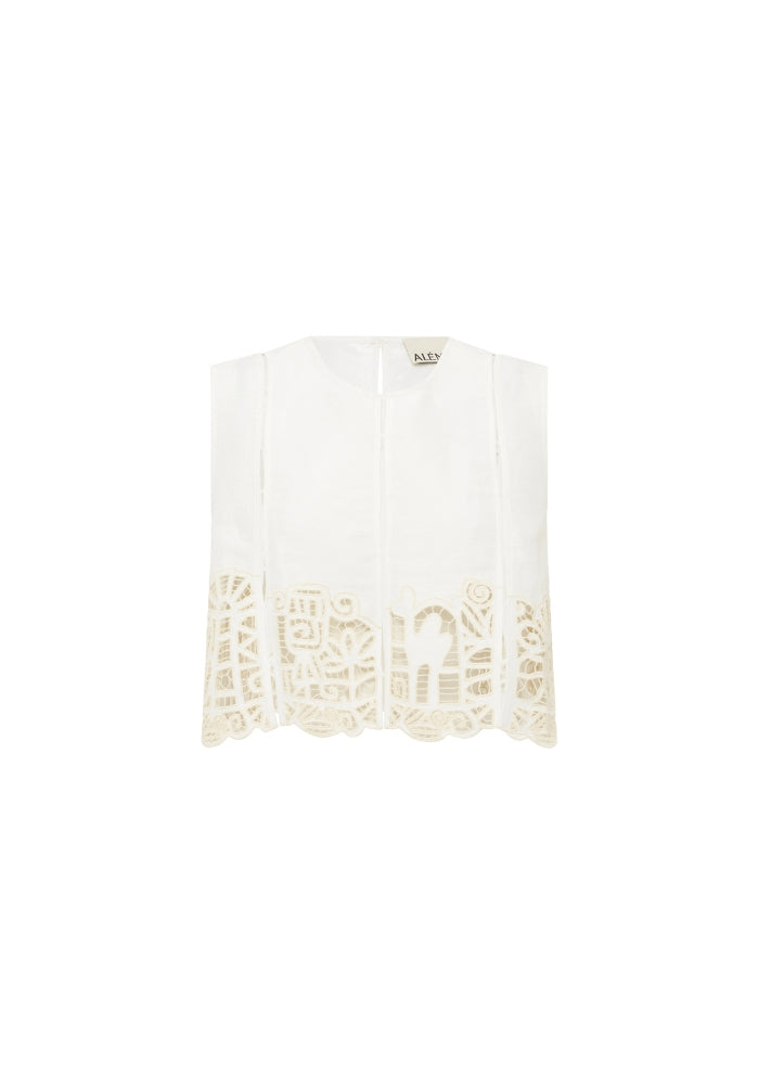 ALEMAIS Rosemary Embroidered Top