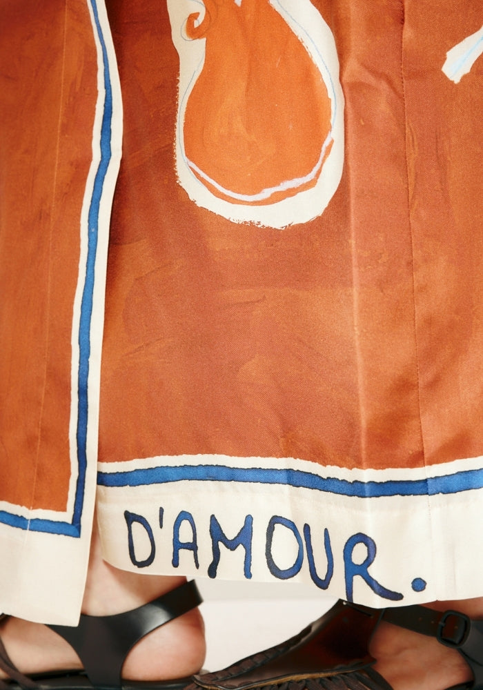 ALEMAIS Soleil D'amour Silk Sarong Skirt 