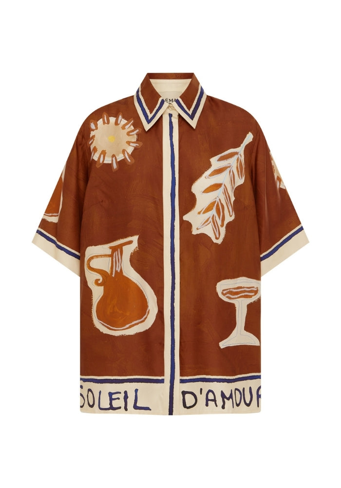 ALEMAIS Soleil D'amour Silk Shirt