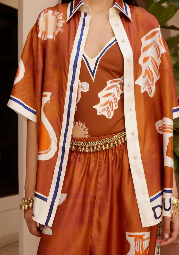 ALEMAIS Soleil D'amour Silk Shirt