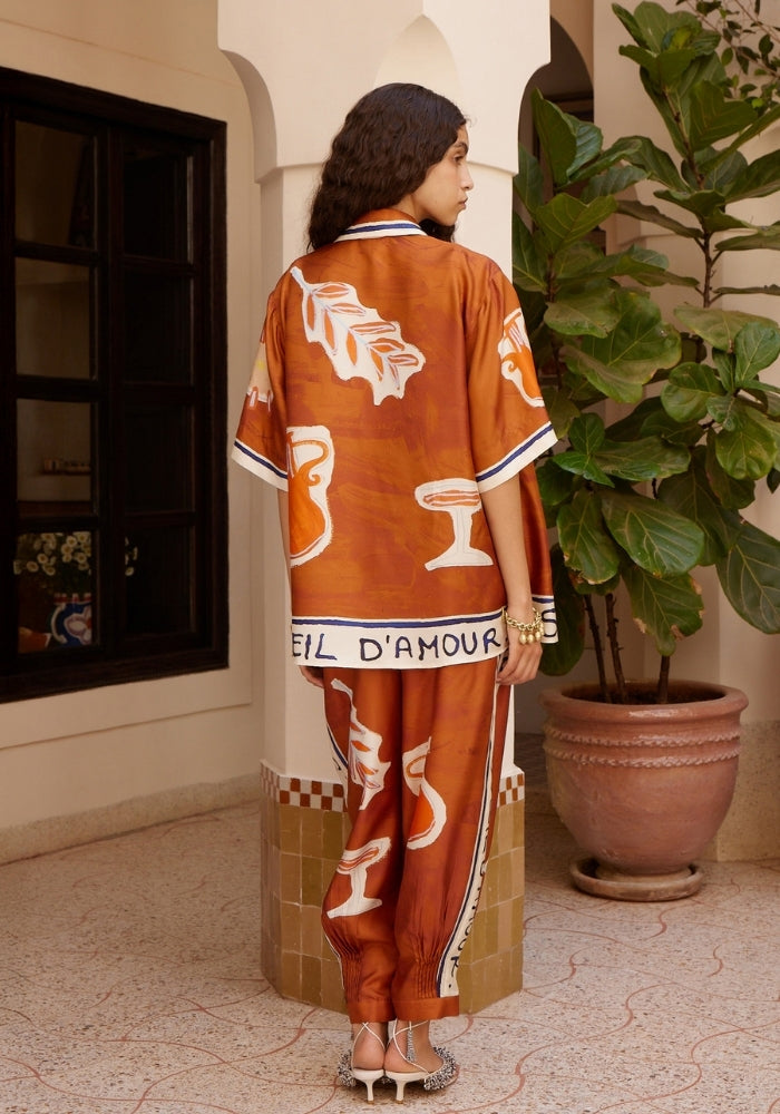 ALEMAIS Soleil D'amour Silk Shirt