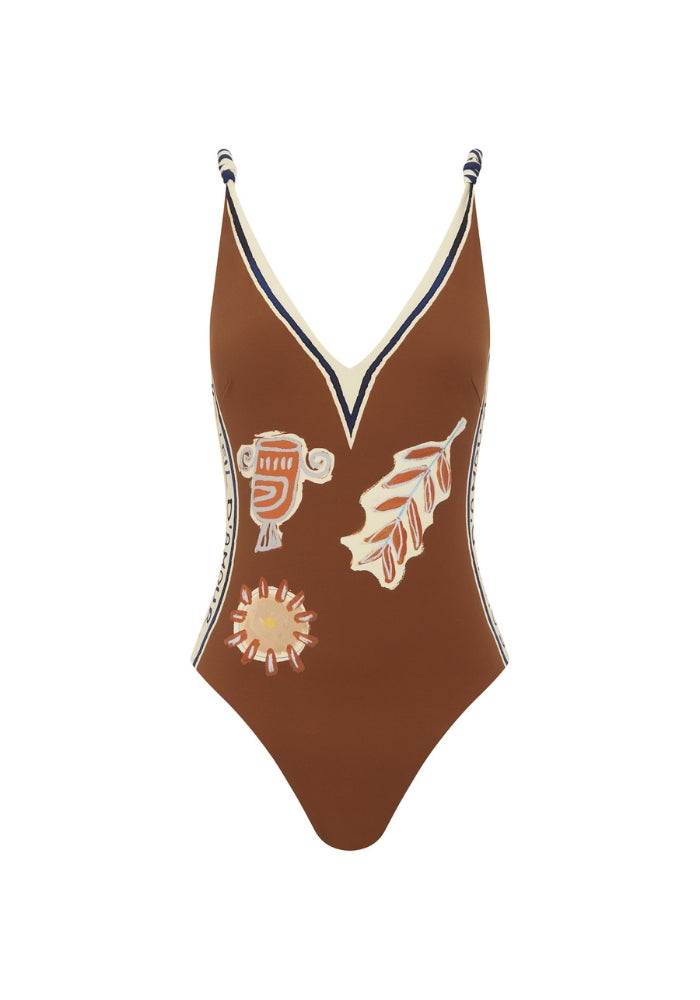 ALEMAIS Soleil D'Amour V Neck One Piece 