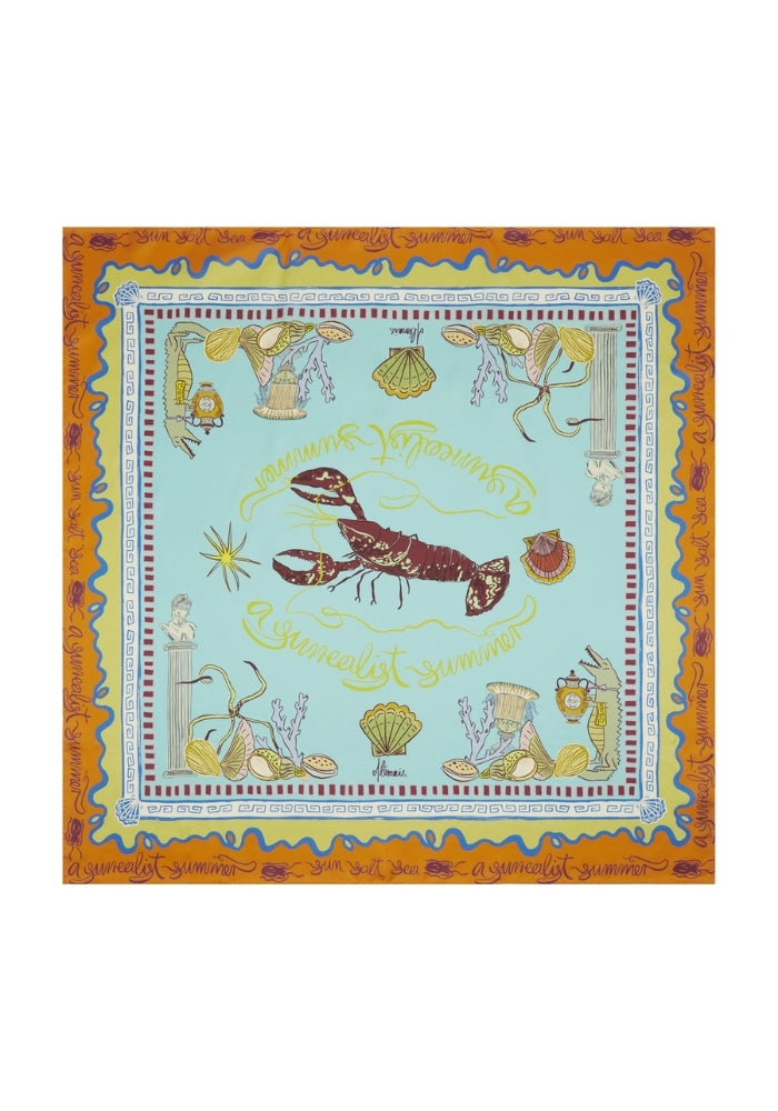 ALEMAIS Surrealist Summer Silk Scarf