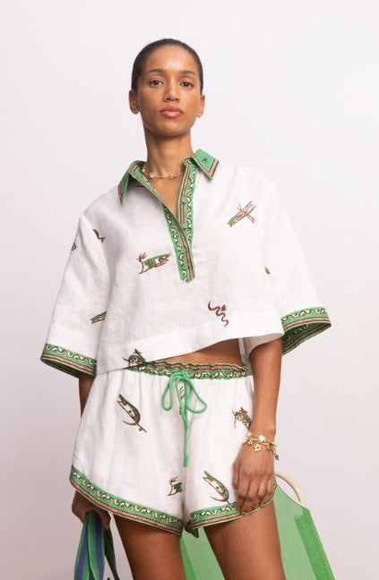 ALEMAIS Wanda Embroidered Shirt  