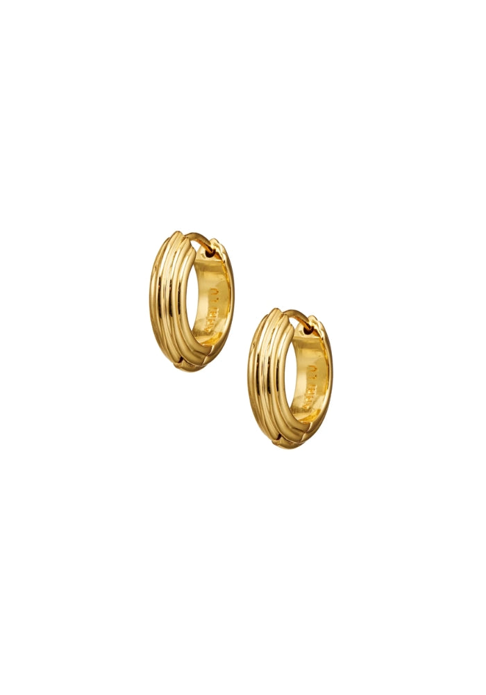 ANNI LU Golden Deco Hoops Petit - Gold
