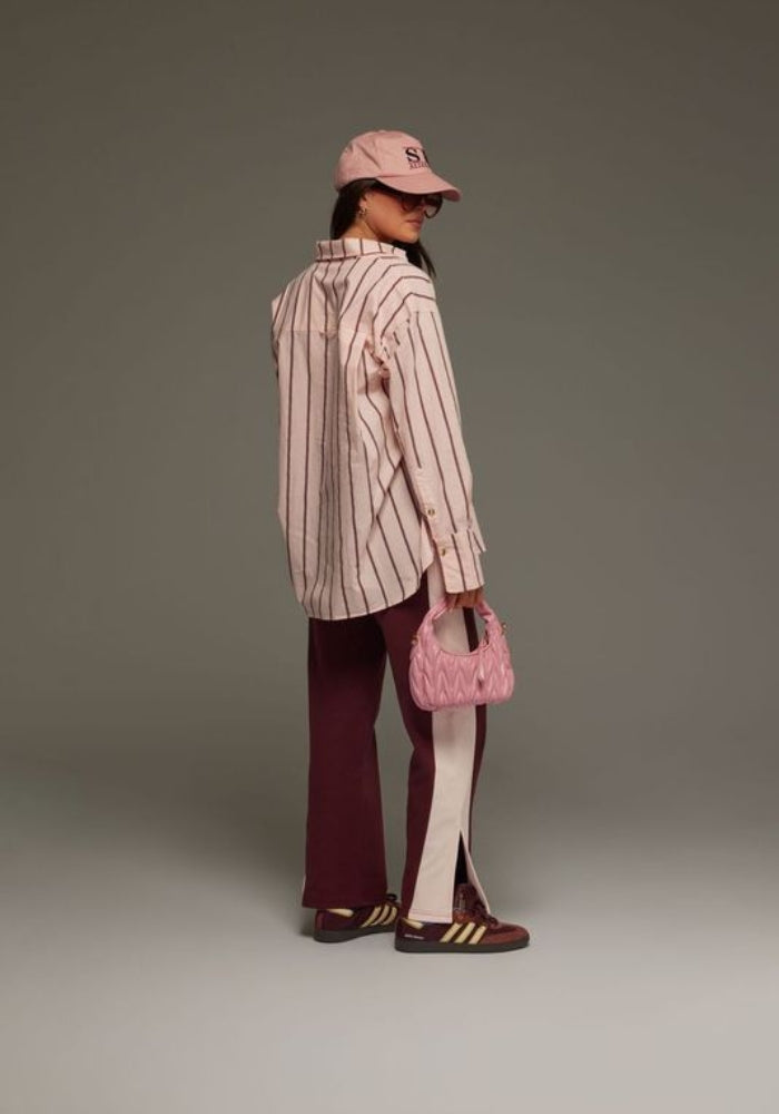 ARAMINTA JAMES Alpine Cotton Stripe Shirt Light Blush
