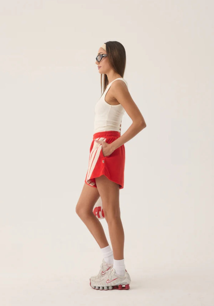 ARAMINTA JAMES Tropiques Terry Short Apple Red