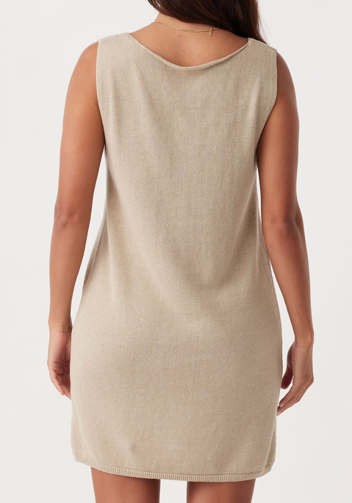 Poppy Mini Dress - Taupe