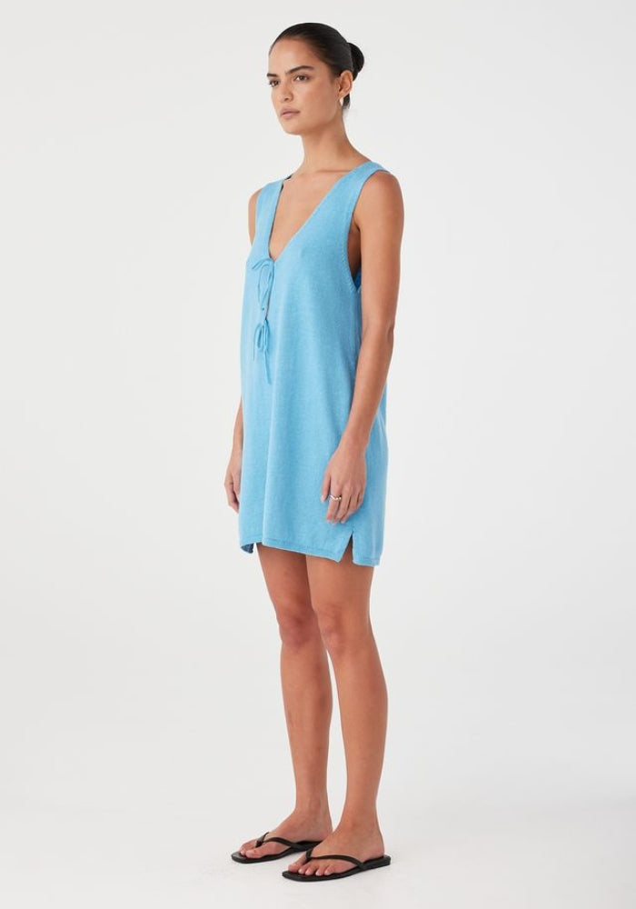 ARCCA Poppy  Mini Dress  - Cyan