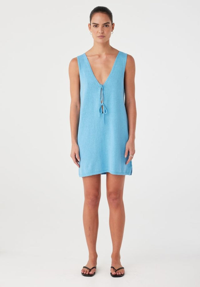 ARCCA Poppy  Mini Dress  - Cyan