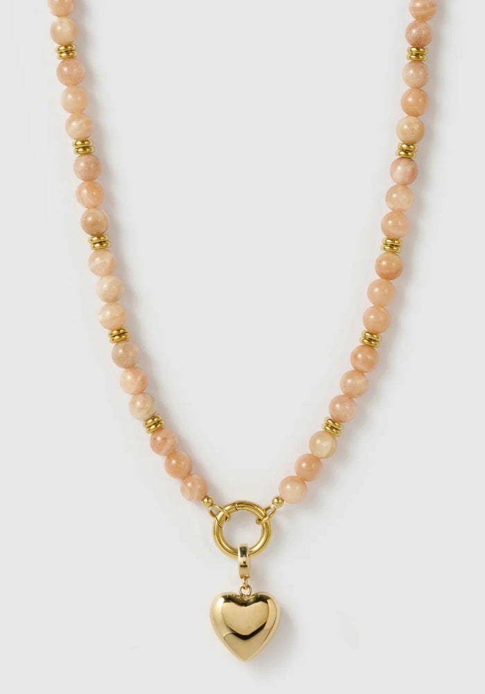 Blush Charm Necklace - Sunstone