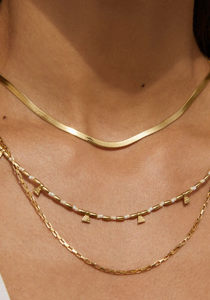 ARMS OF EVE Natalia Gold Necklace - Vanilla