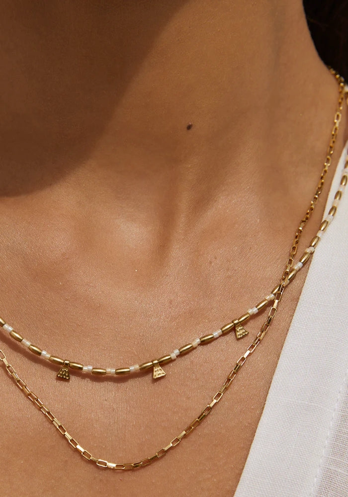 ARMS OF EVE Natalia Gold Necklace - Vanilla