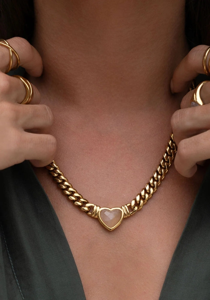 ARMS OF EVE Valentine Necklace - Rose Quartz