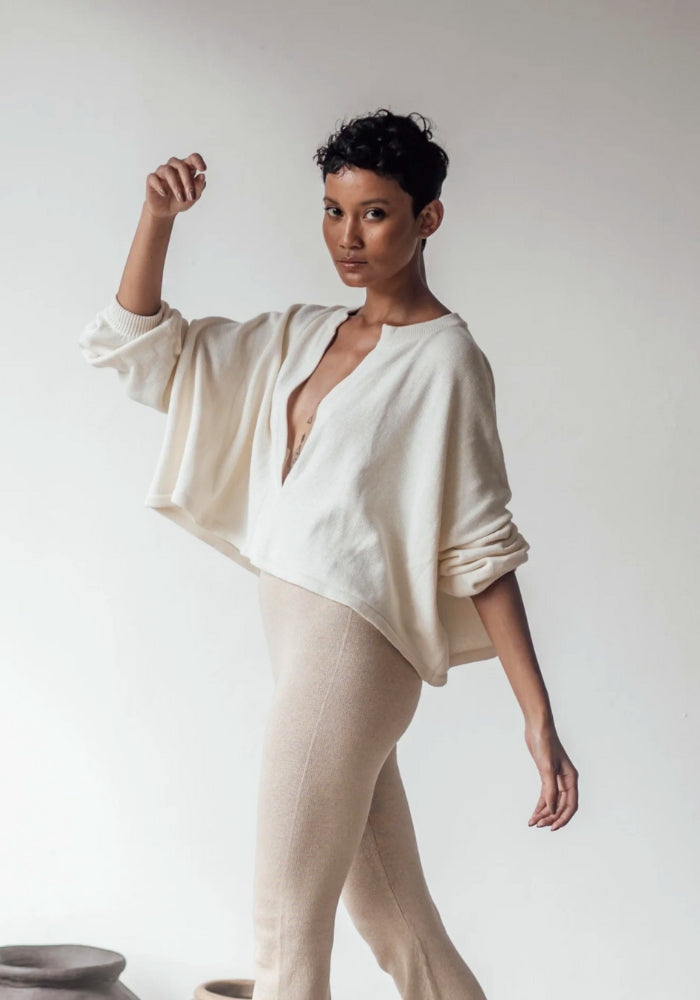AVY AND CO Lotte Knit Top - Cream