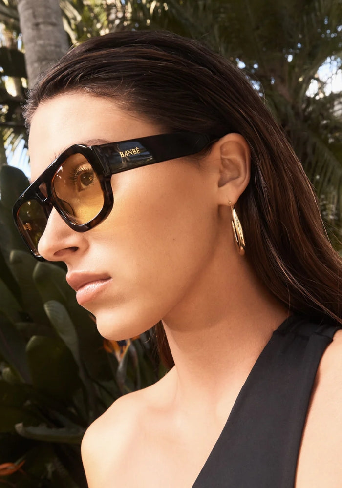 Banbé The Suki - Dark Havana Tort- Yellow