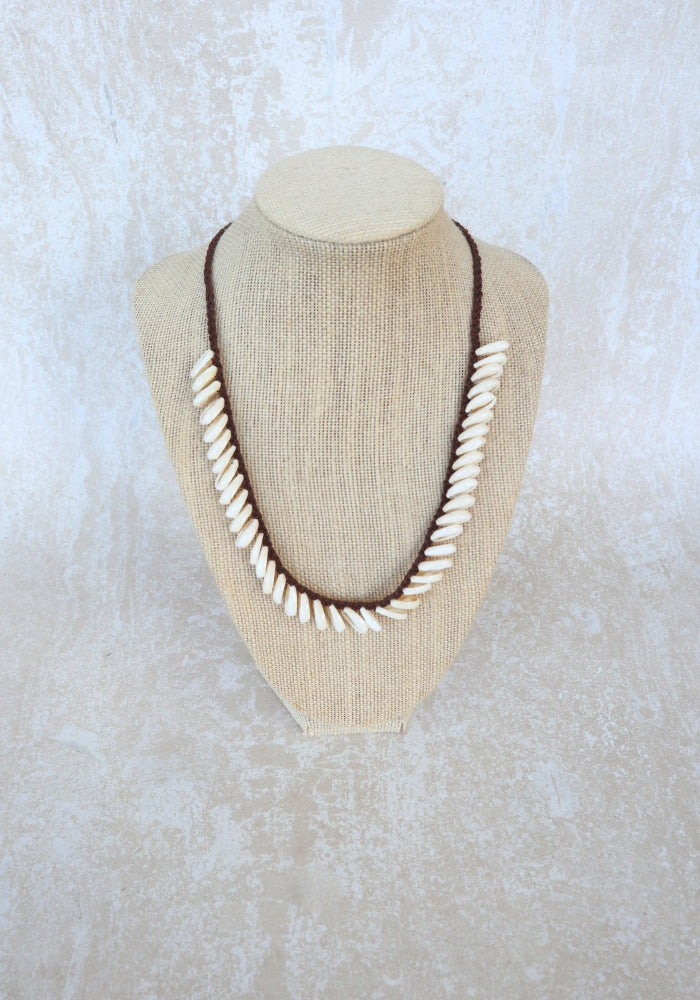 CABO GYPSY Cowrie Shell Necklace - Brown